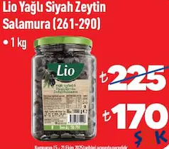 LİO YAĞLI SİYAH ZEYTİN SALAMURA 1 KG LİO YAĞLI SİYAH ZEYTİN SALAMURA 1 KG